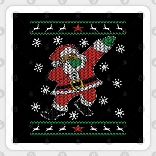 Dabbing Black Santa Sticker by EthosWear